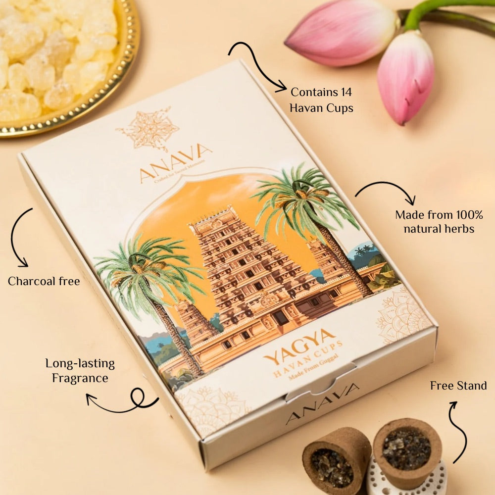 Yagya Havan Cups-Pure extract of Guggal for Holy Rituals