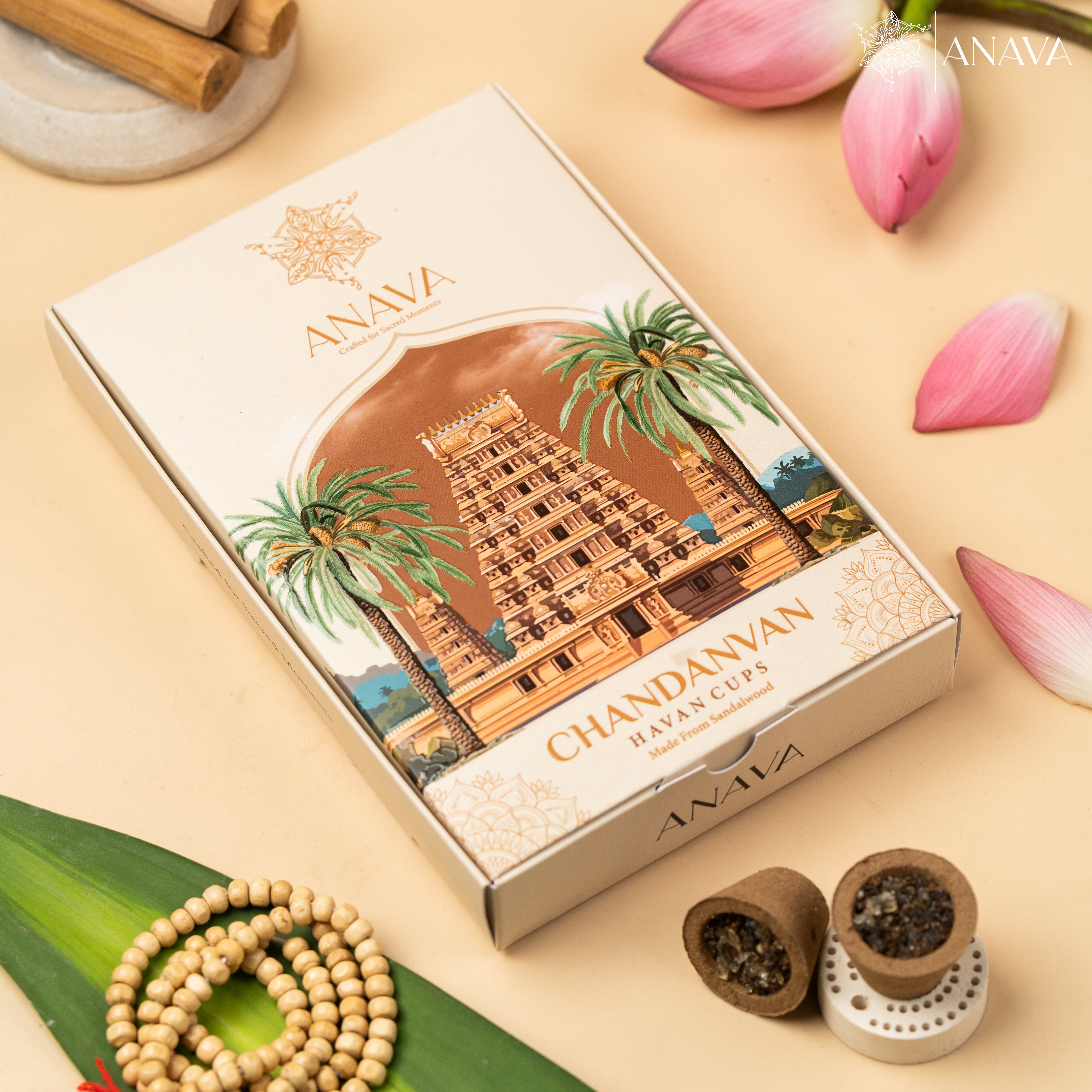 Chandanvan Havan Cups-Pure Sandalwood-Pure Peace