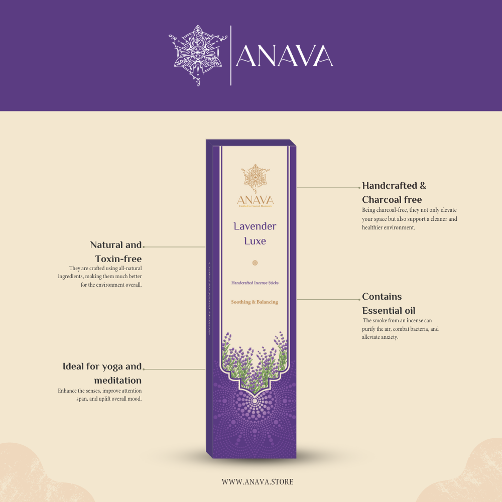Lavender Luxe Incense Sticks – Purity & Devotion Aroma
