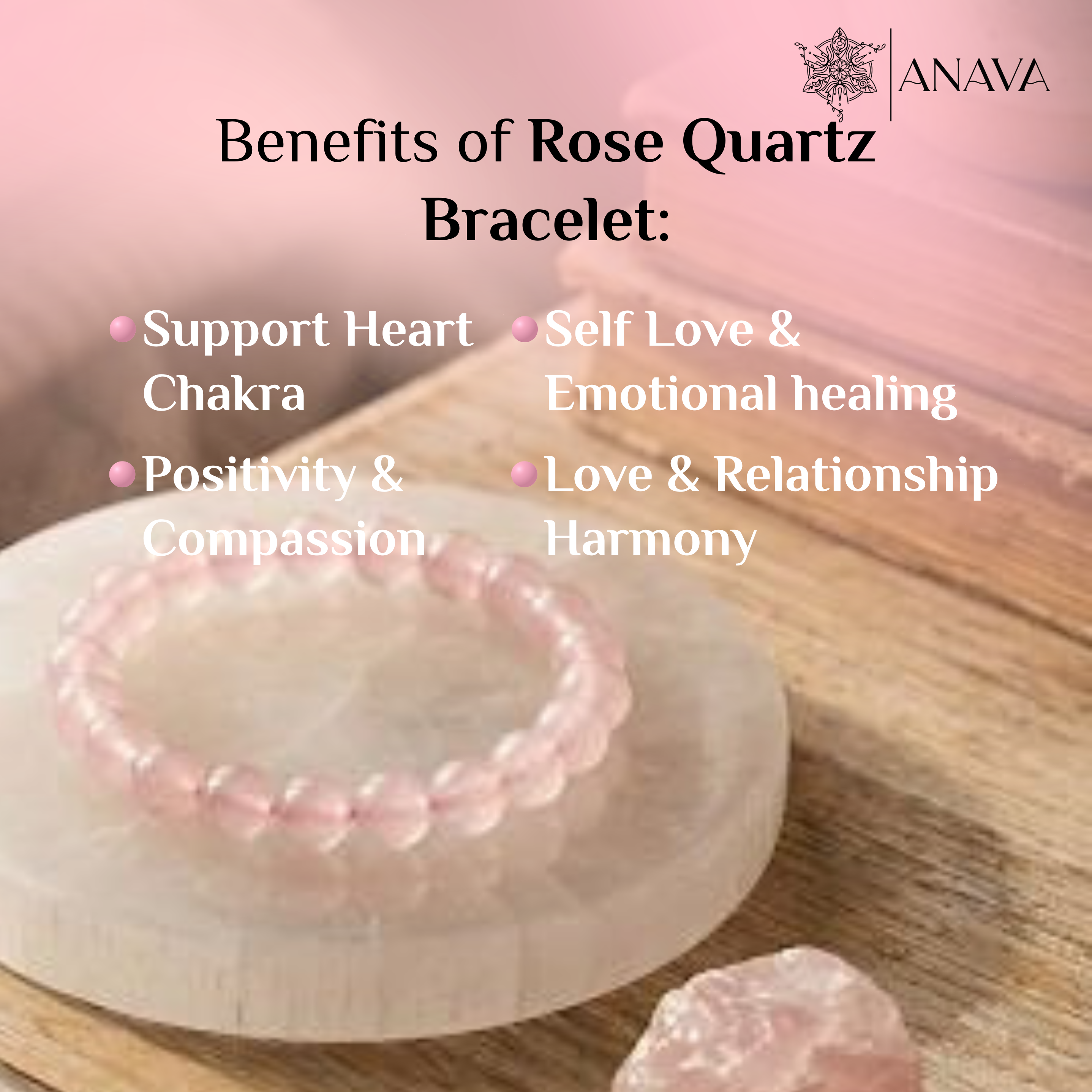 Rose Quartz Heart-Opener Bracelet | Magnetize Love & Connection| Lab Certified