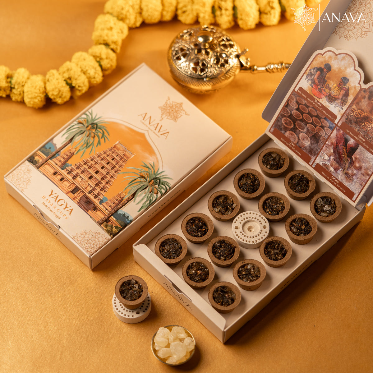 Yagya Havan Cups-Pure extract of Guggal for Holy Rituals