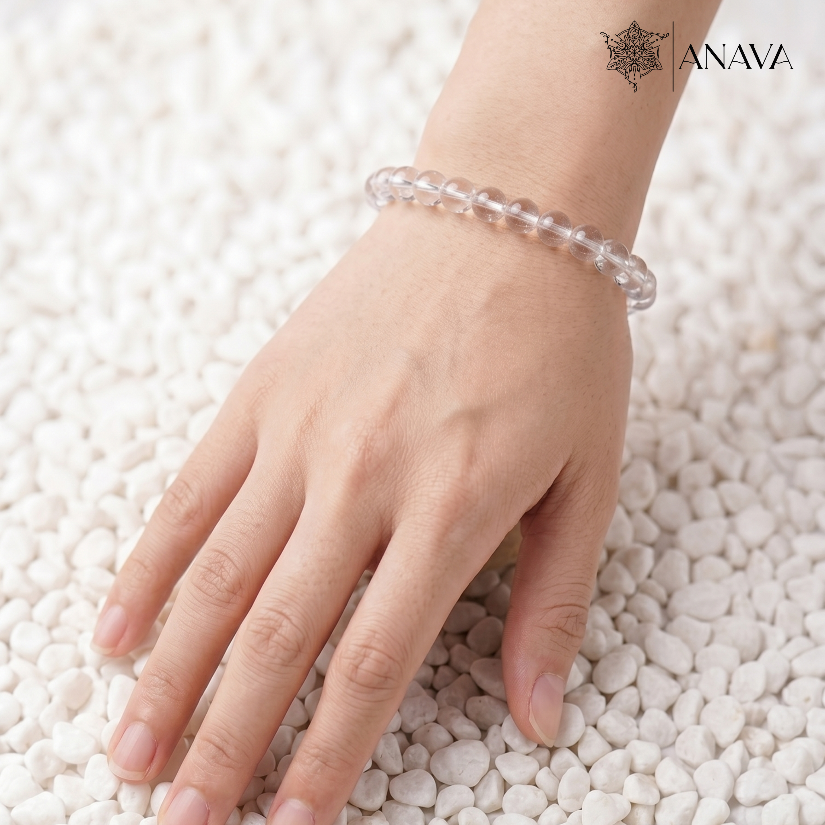Luminescent Clear Quartz Bracelet | Dhanya Laxmi(Sphatik) | Lab Certified