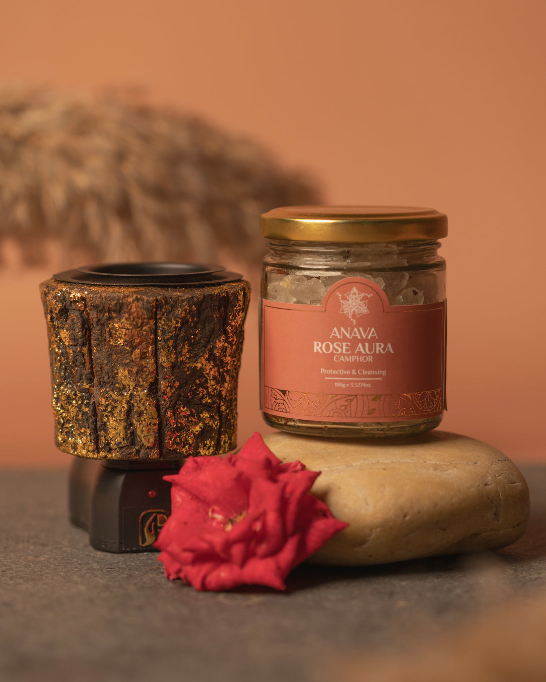 Divine Camphor Diffuser Set-  Electric Burner with Rose/ Camphor Blends-50gms