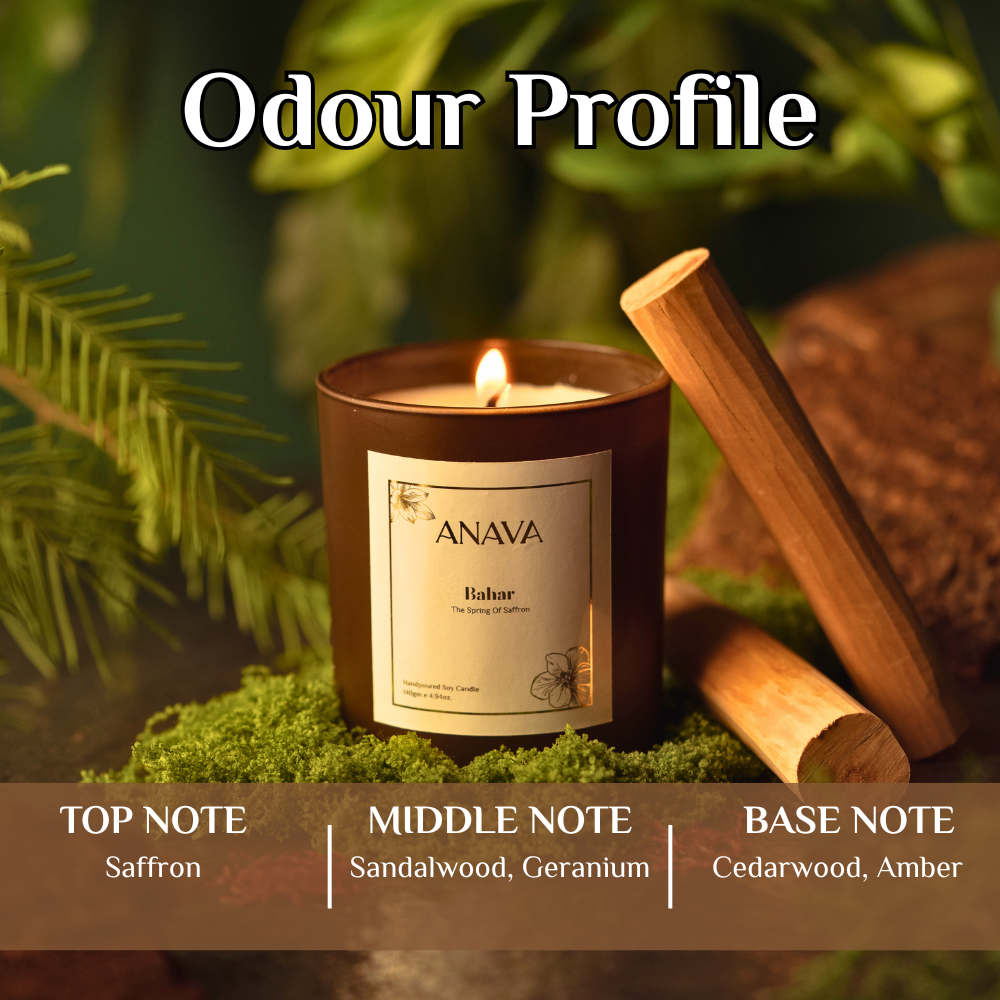 Sukoon & Bahar Duo – Lavender & Saffron-Sandalwood In a Jar- Soy Wax CandlePack Of 2-140gm each