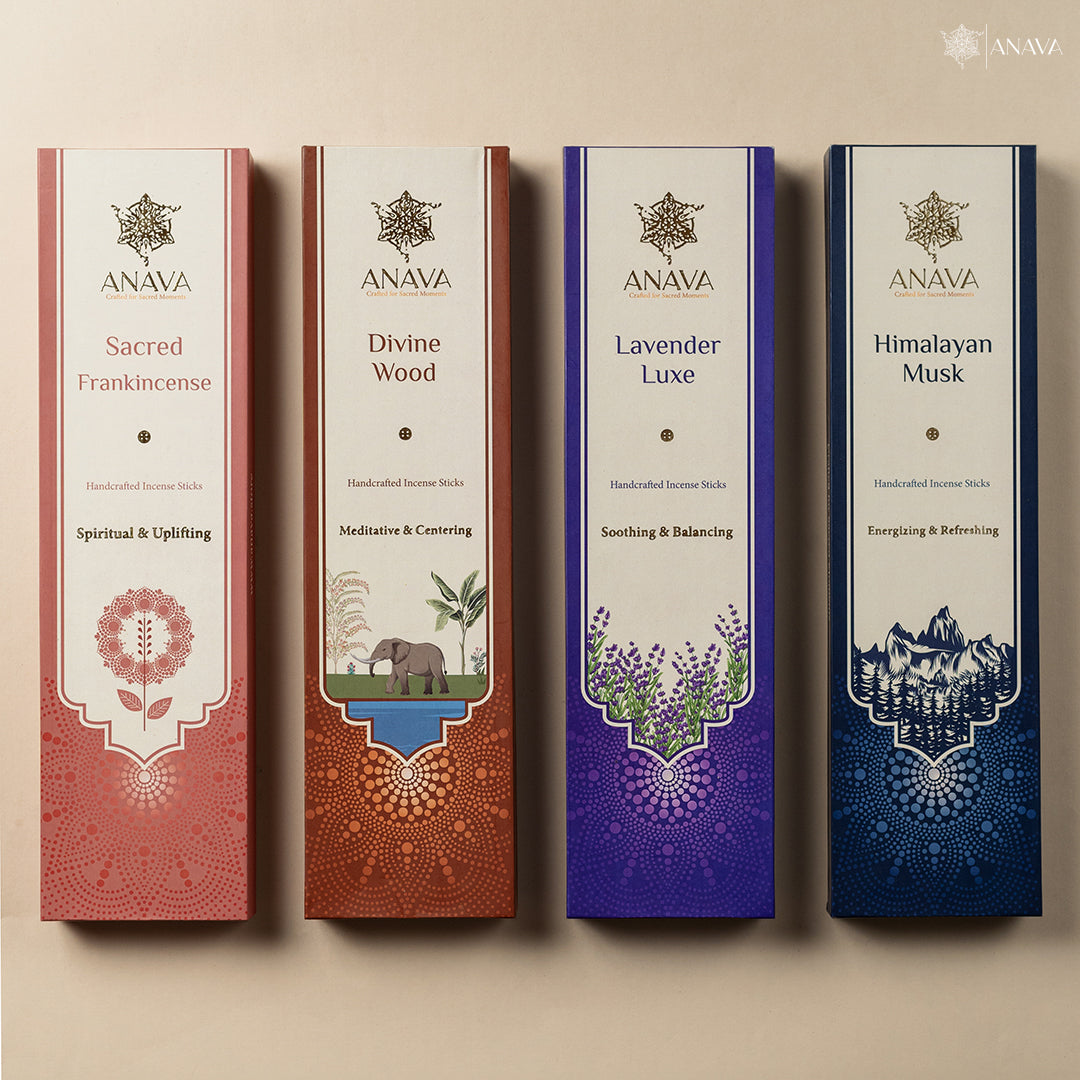 Nirvana Bliss Incense Sticks Set – Frankincense, Musk, Lavender, Sandalwood