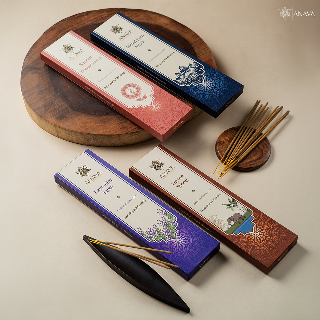 Nirvana Bliss Incense Sticks Set – Frankincense, Musk, Lavender, Sandalwood