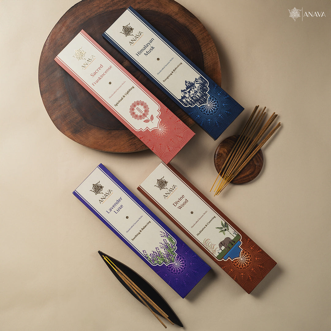 Nirvana Bliss Incense Sticks Set – Frankincense, Musk, Lavender, Sandalwood