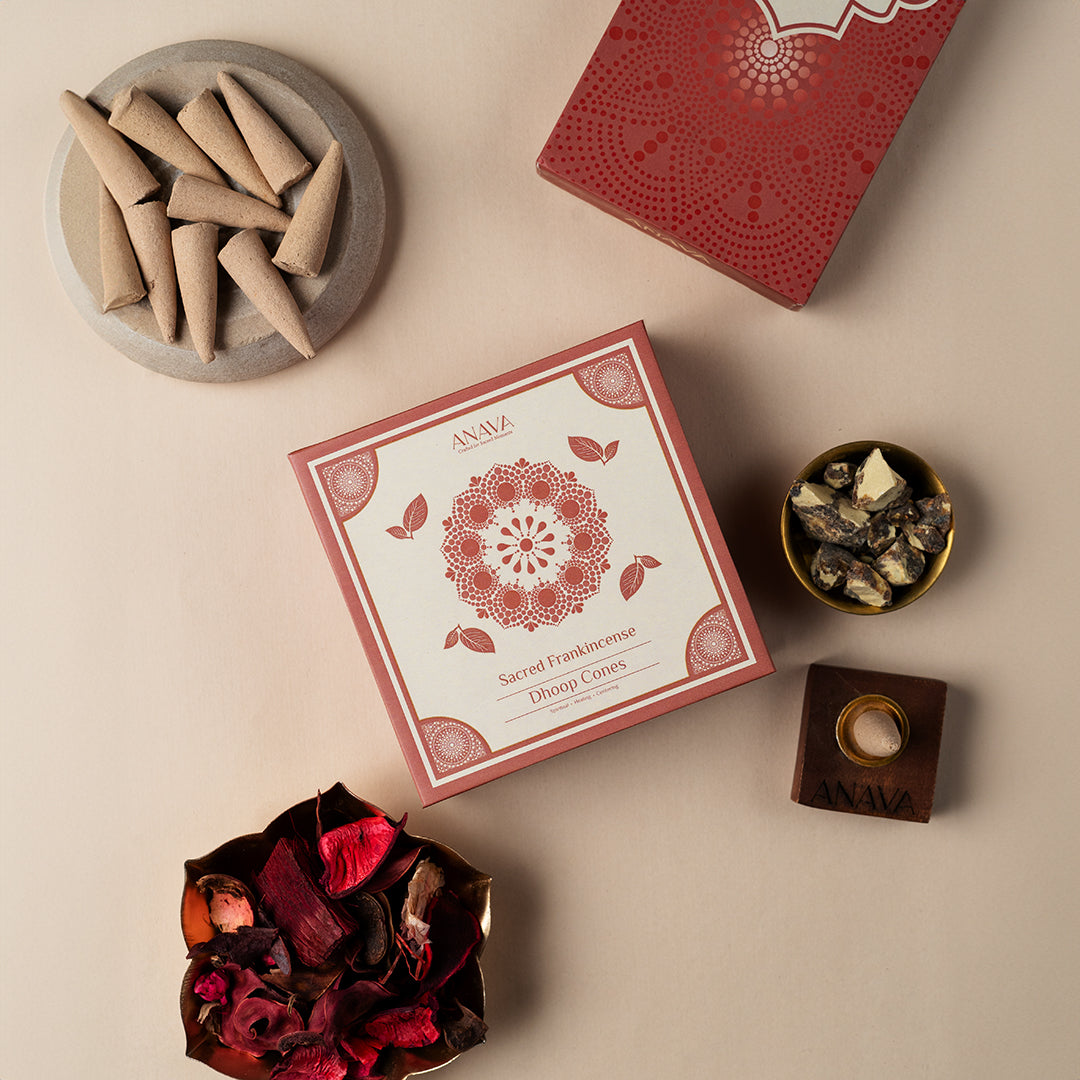 Sacred Frankincense Dhoop Cones – Soothing & Timeless Scent