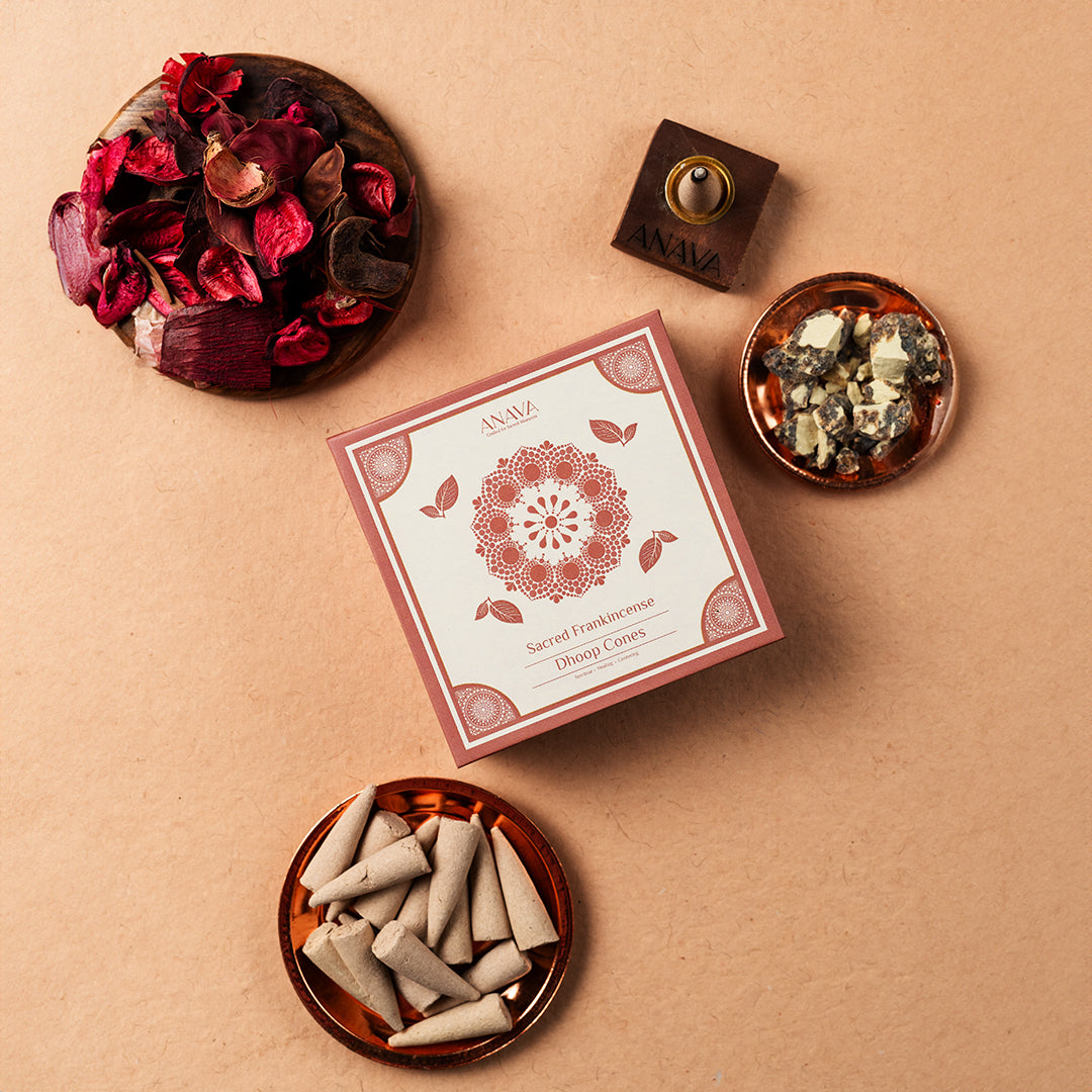 Sacred Frankincense Dhoop Cones – Soothing & Timeless Scent