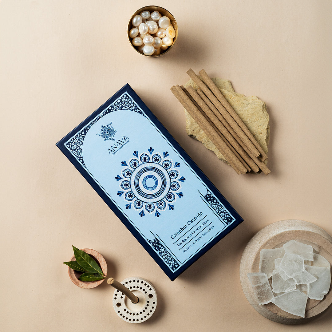 Camphor Cascade Bambooless Incense Sticks – Pure Scent