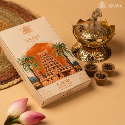 Aroma Havan Cups Set-Peacock Brass Dhuni for peace &amp; Meditation