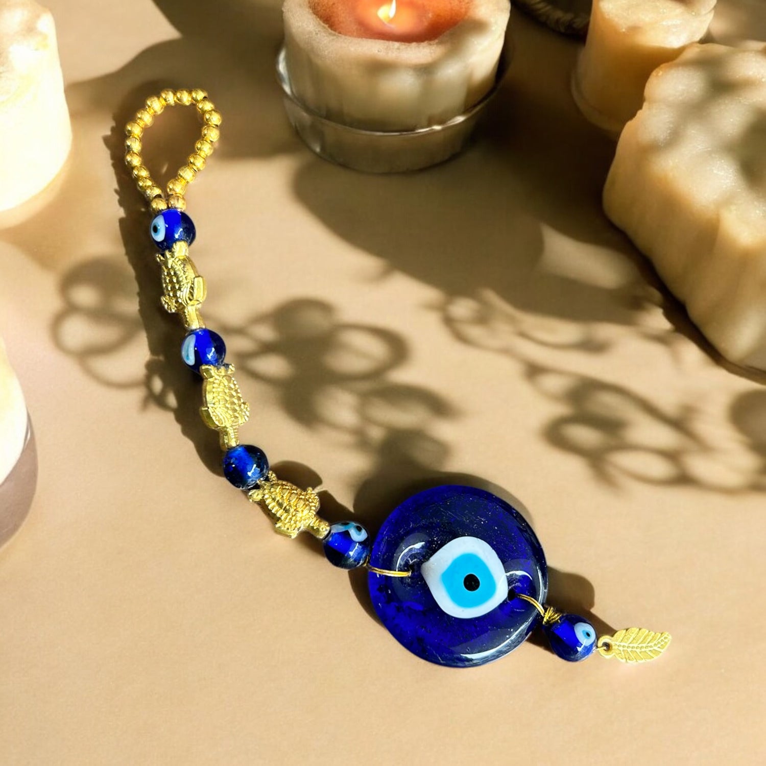 Golden Charm Evil Eye Amulet