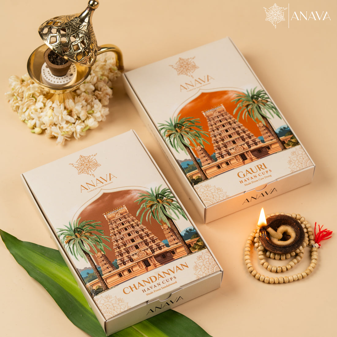 Sacred Havan Cups Combo Pack-blended Sandalwood &amp; Cow Dung