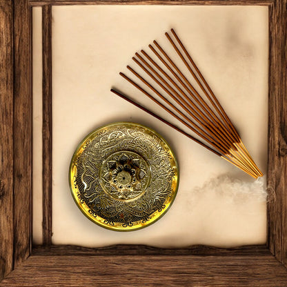 Floral Brass Incense Holder – Perfect for Puja &amp; Meditation