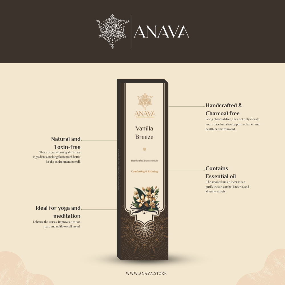 Vanilla Breeze Incense Sticks – Soothing &amp; Calm environment