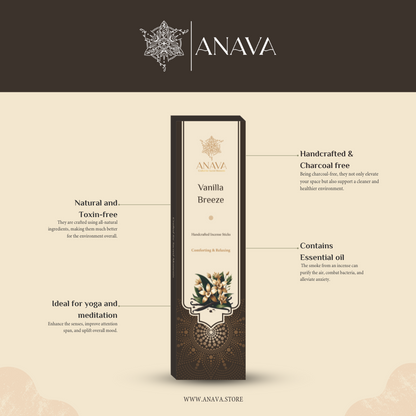 Vanilla Breeze Incense Sticks – Soothing &amp; Calm environment