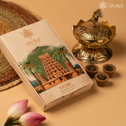 Aroma Havan Cups Set-Peacock Brass Dhuni for peace &amp; Meditation