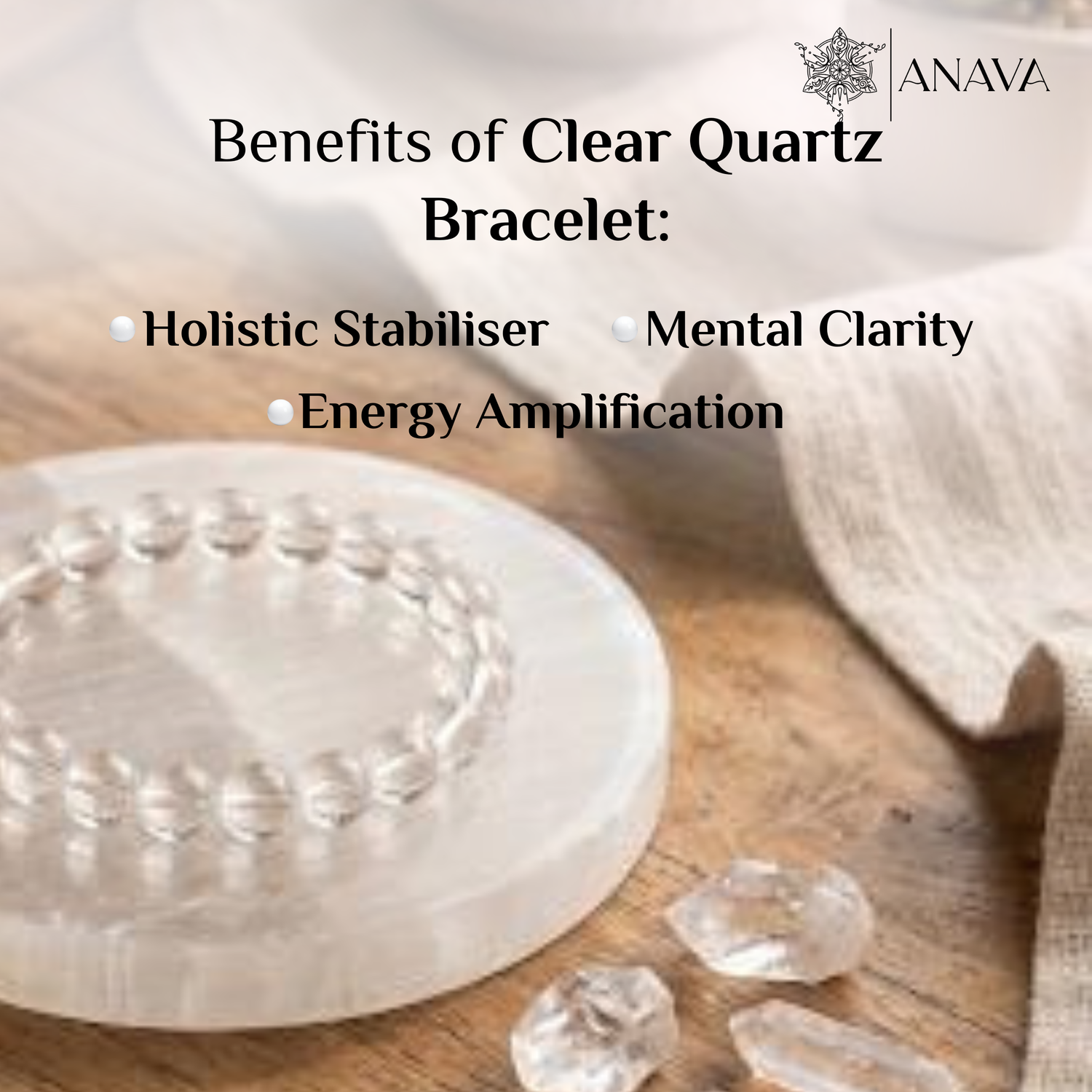 Luminescent Clear Quartz Bracelet | Dhanya Laxmi(Sphatik) | Lab Certified