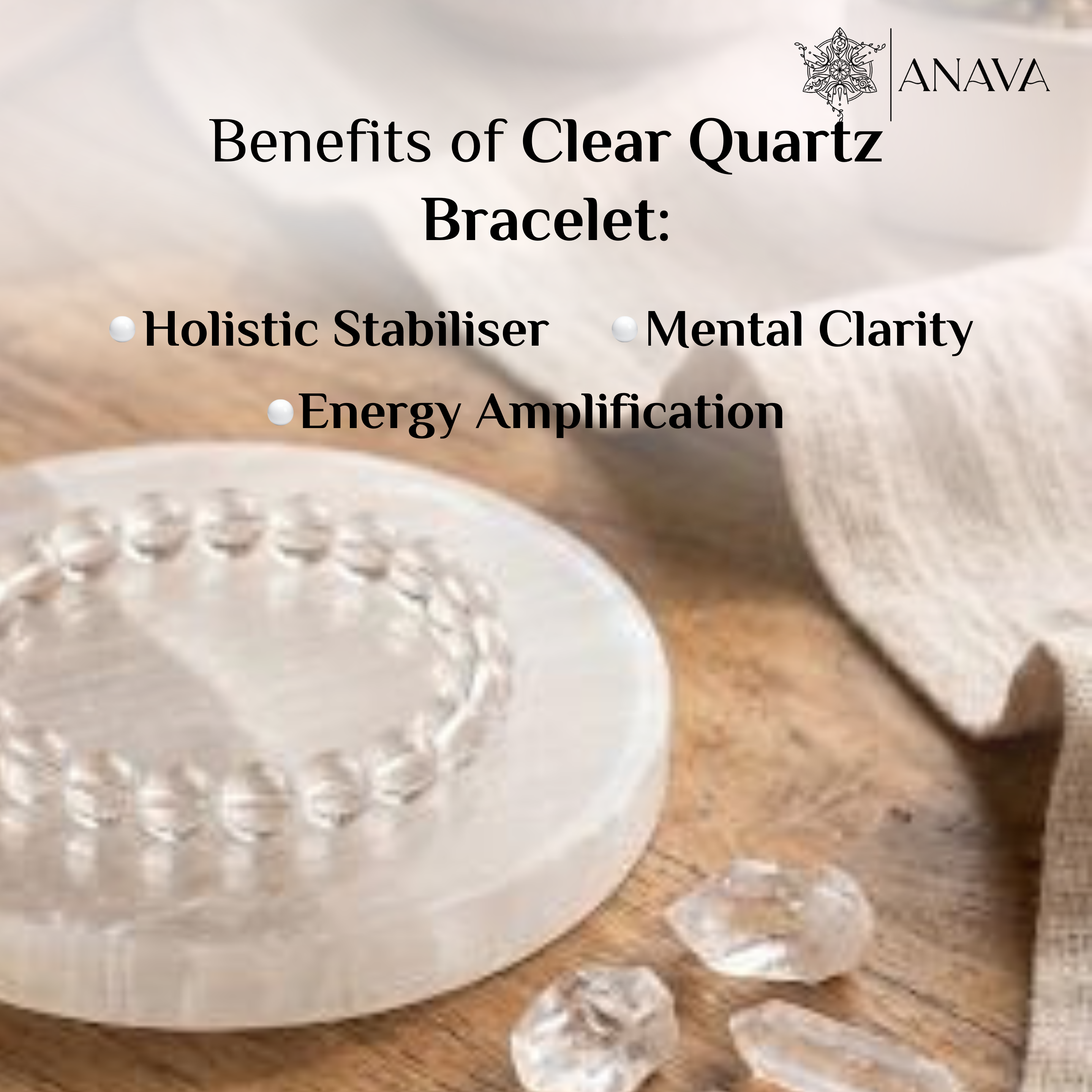 Luminescent Clear Quartz Bracelet | Dhanya Laxmi(Sphatik) | Lab Certified