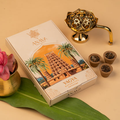 Harmony Havan Cups Set-Lotus Brass Dhuni for Purification &amp; Wellness