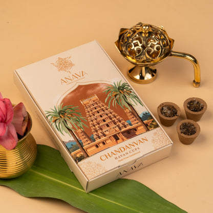 Harmony Havan Cups Set-Lotus Brass Dhuni for Purification &amp; Wellness