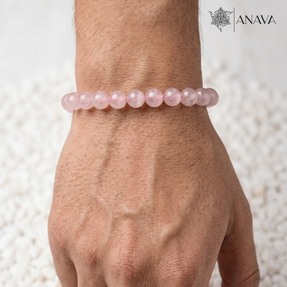 Rose Quartz Heart-Opener Bracelet | Magnetize Love &amp; Connection| Lab Certified