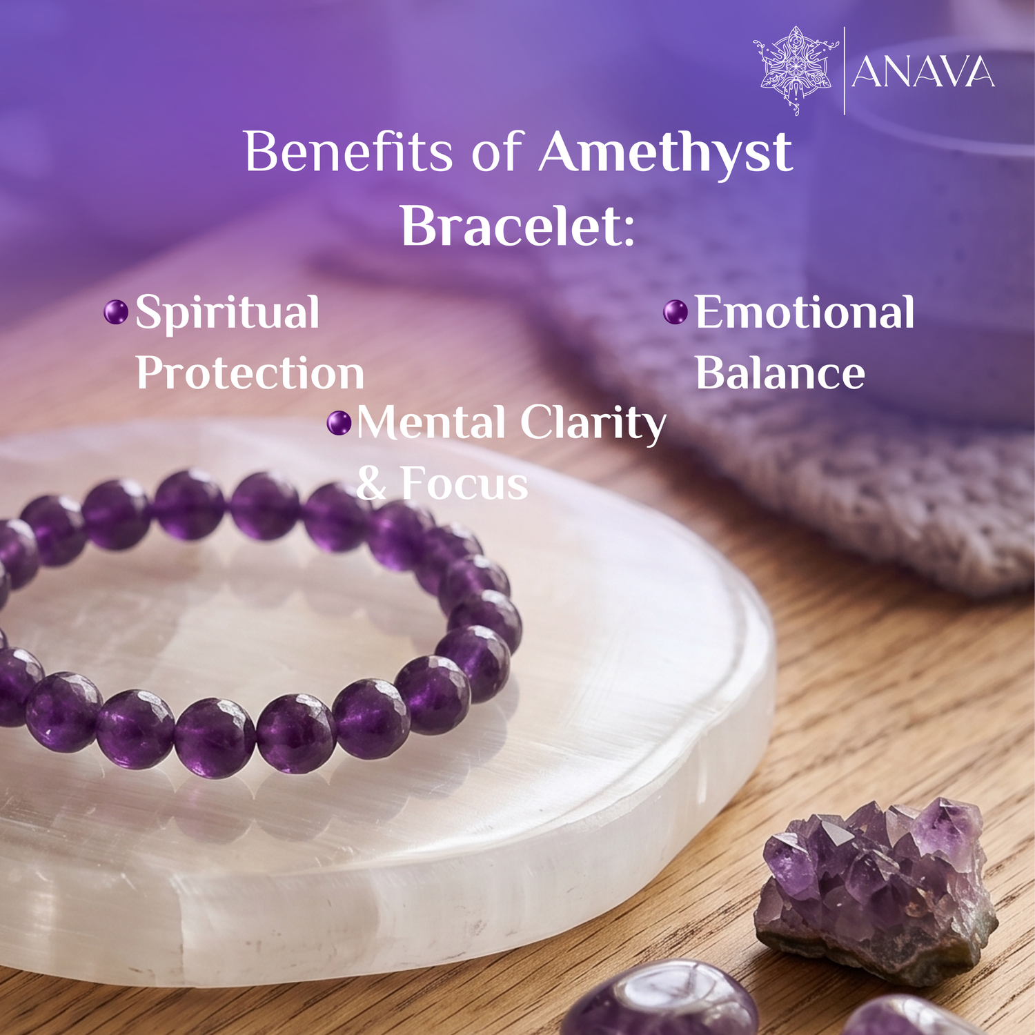 Celestial Amethyst Intuition Bracelet| Confidence Builder| Lab Certified