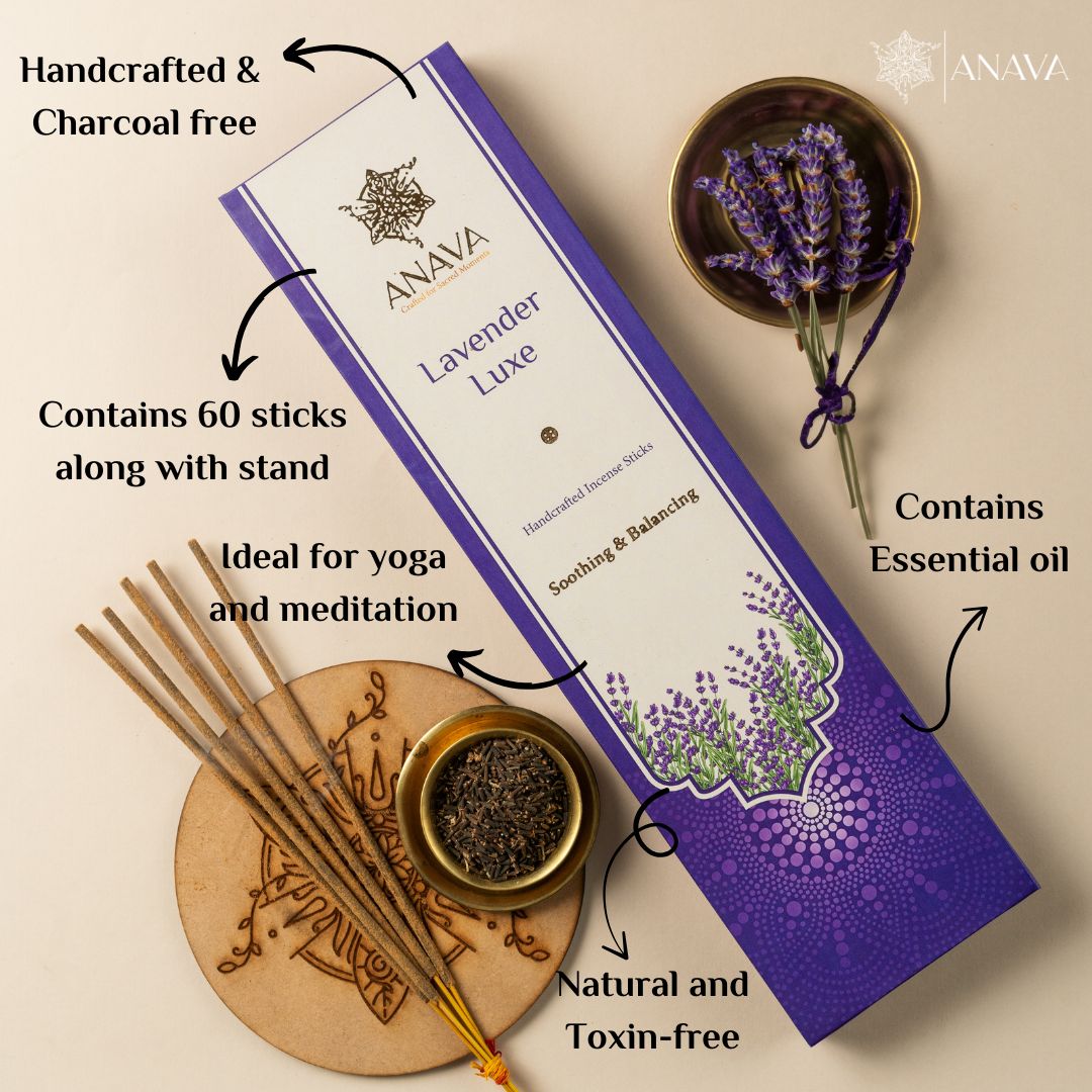 Lavender Luxe Incense Sticks –  Pack Contains 60 Incense Sticks