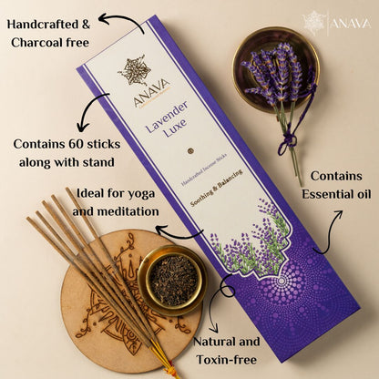 Lavender Luxe Incense Sticks –  Pack Contains 60 Incense Sticks