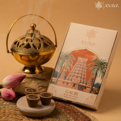 Mystic Havan Cups Set-Brass Dhuni for Spiritual Rituals