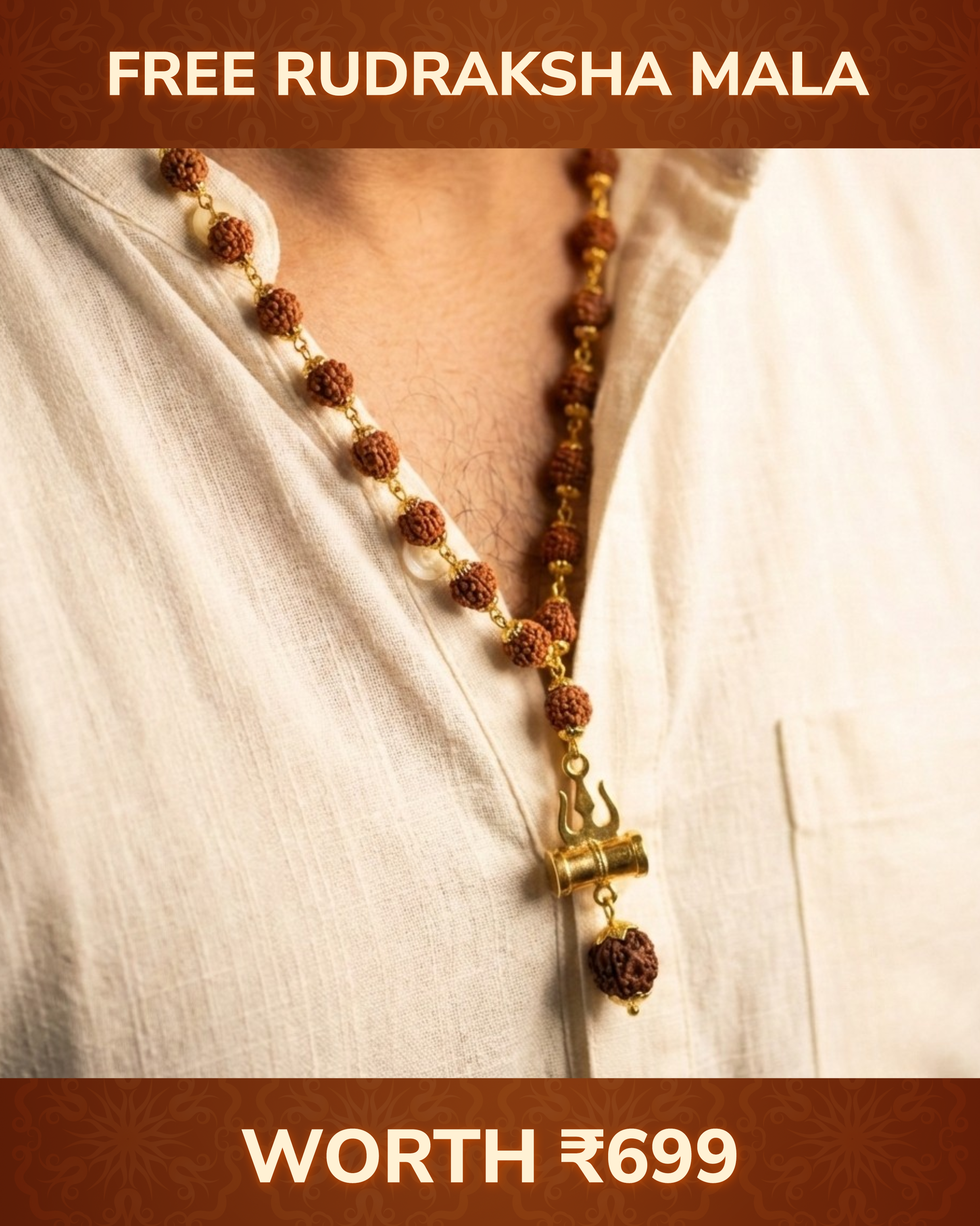 Free 5-Face Rudraksha Mala