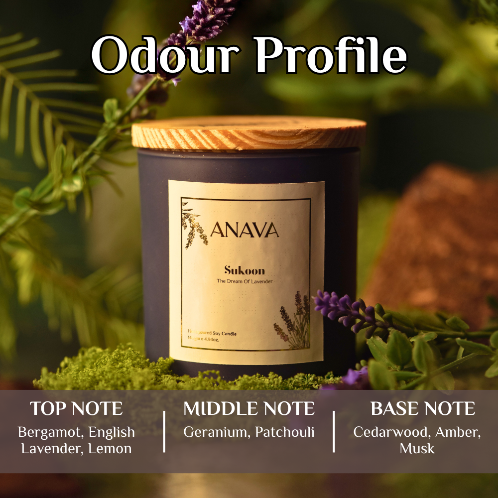 Sukoon &amp; Bahar Duo – Lavender &amp; Saffron-Sandalwood In a Jar- Soy Wax Candle