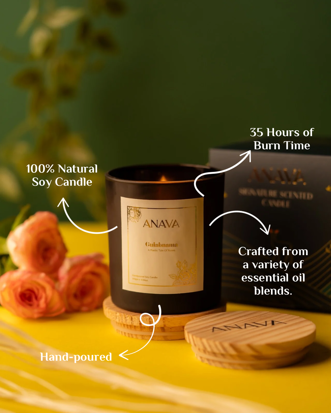 Gulabnama – A Poetic Tale of Roses- Soy Wax Candle- 140 gm