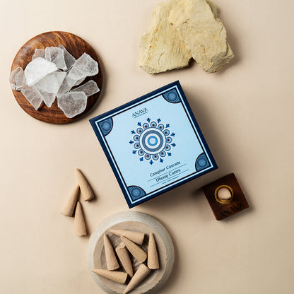 Camphor Cascade Dhoop Cones – Natural &amp; Long-Lasting Scent