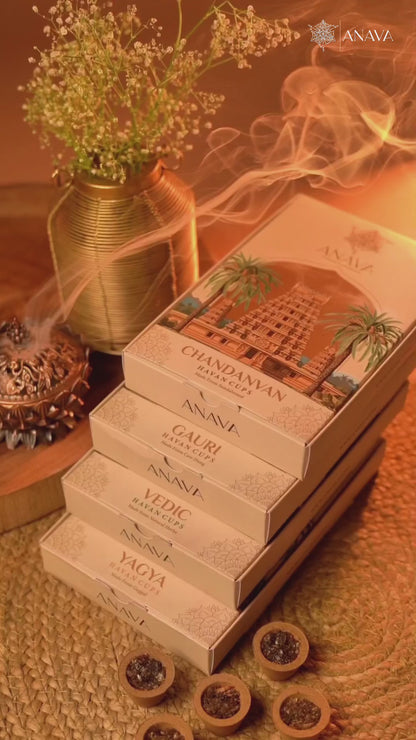 Vedic Havan Cups – Single Pack (14 Cups + 1 Free Stand)