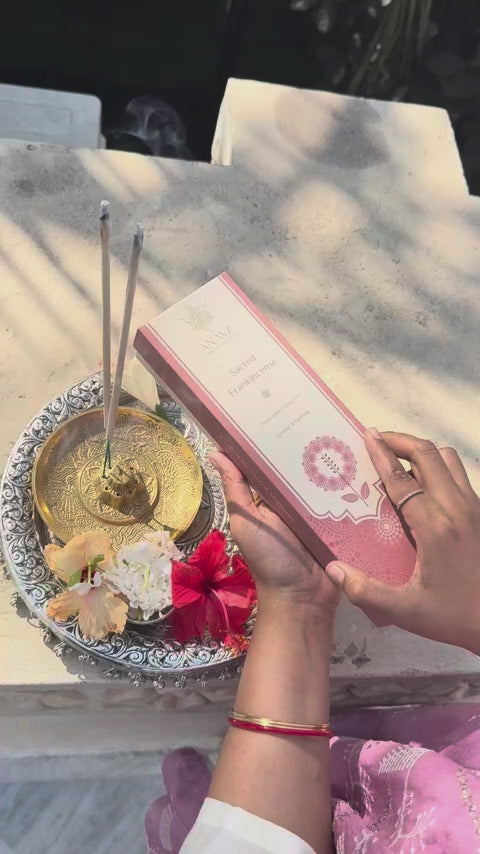 Nirvana Frankincense Pack (Set of 3) -40 Incense Sticks, 40 Dhoop Cones, and 40 Bambooless Incense Sticks